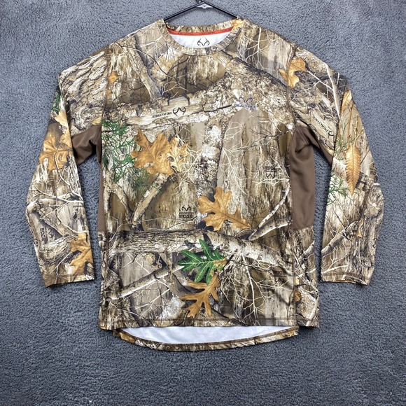 Realtree Edge XL Mens Long Sleeve Camo Hunting Shirt Scent Control 46 48 - Picture 1 of 8